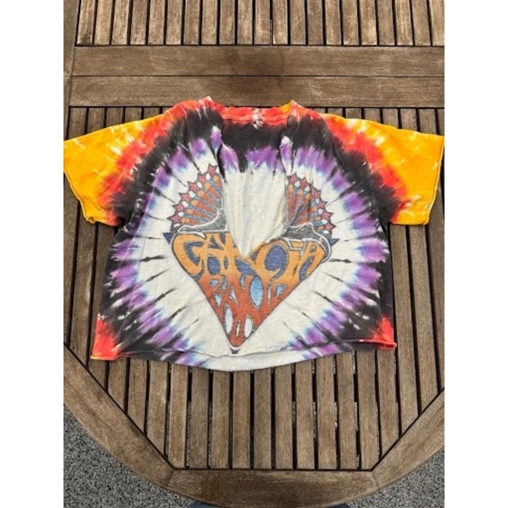 Vtg 1991 Jerry Garcia Band Tie Dye T-Shirt JGB Concert Tour Merch Custom Crop